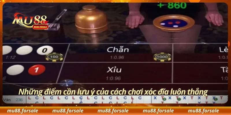 Những điểm cần lưu ý của cách chơi xóc đĩa luôn thắng